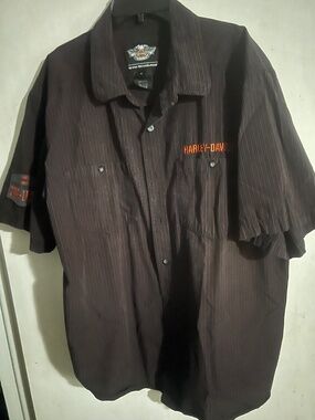 Harley Davidson Button Front Shirt , Size XL
